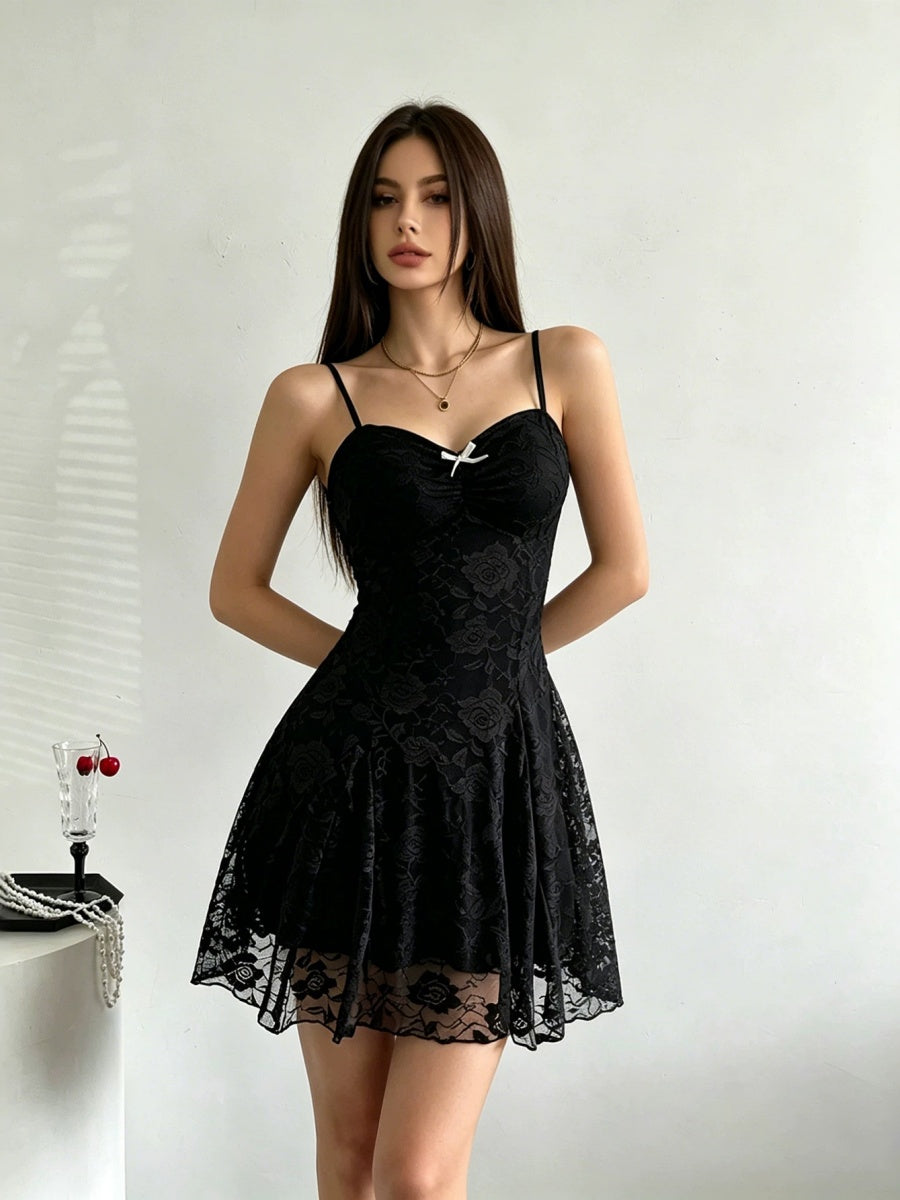 Lace Camisoles Waist Sweet Midi Dresses