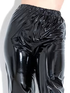 Glossy PU Leather Tighten Waist And Leg Cincher Pants