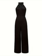 Halter Sleeveless Cross-cut Commuting Jumpsuits