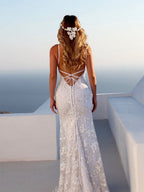 Lace White V-neck Camisoles Formal Dress Maxi Dresses