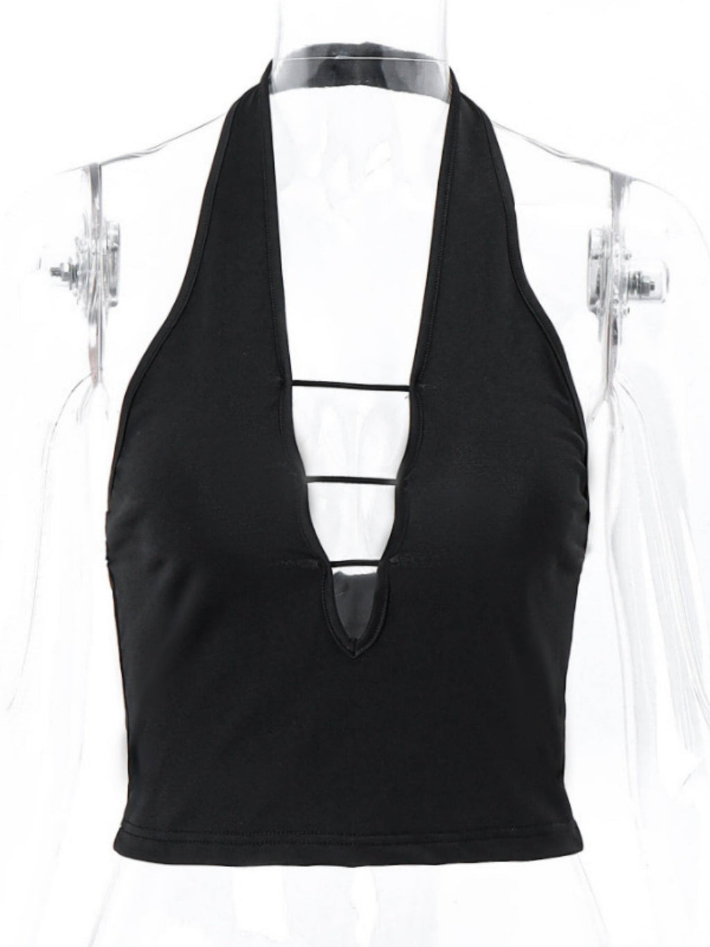 Hollow Out Neckband Straps Backless Tank Tops
