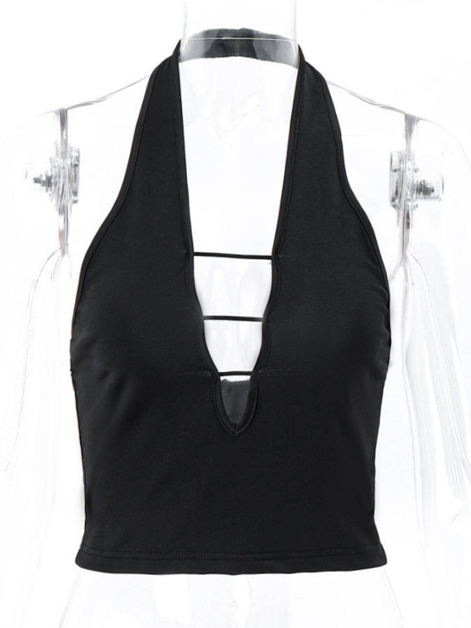 Hollow Out Neckband Straps Backless Tank Tops