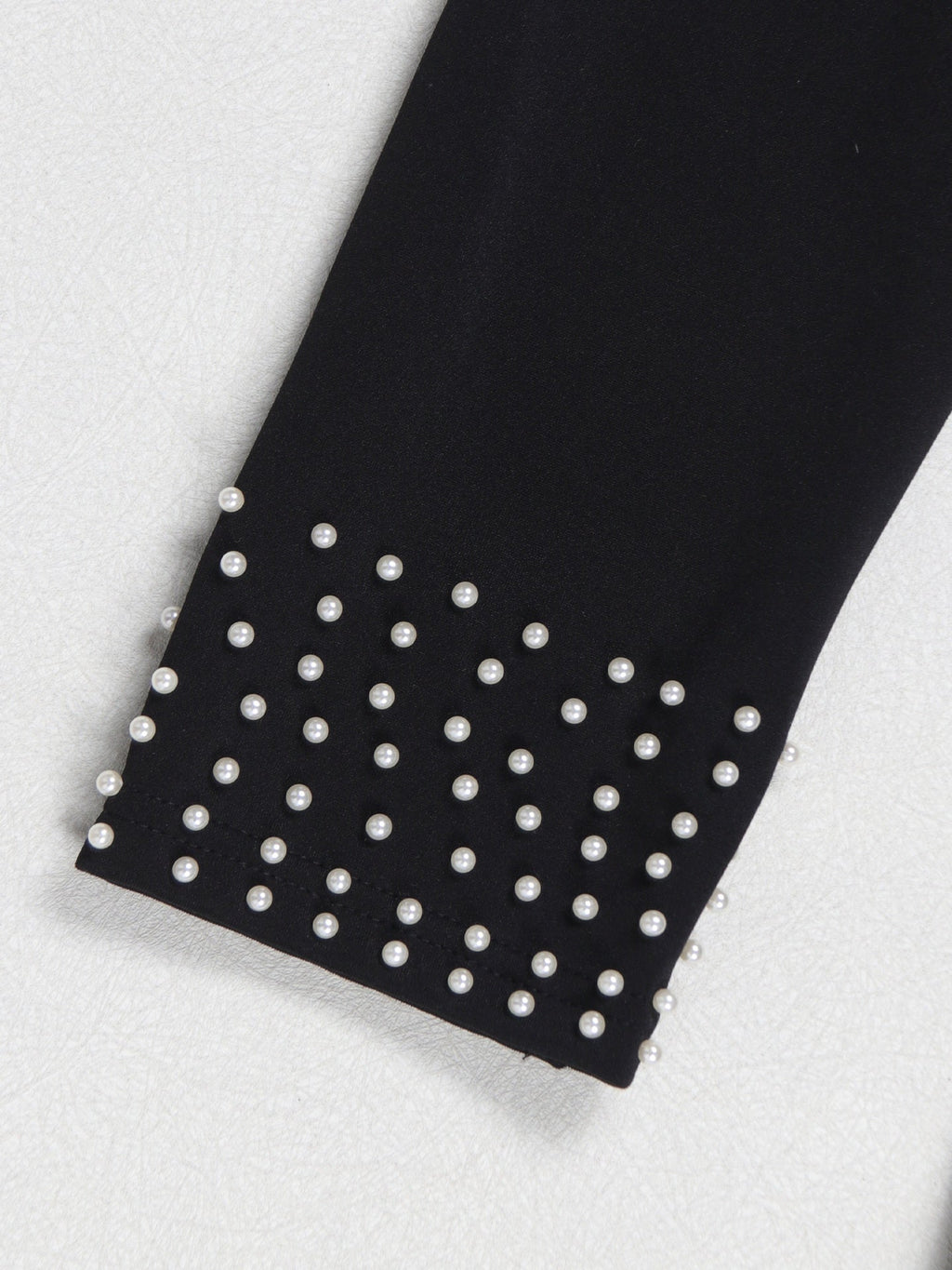 Pearl Long-Sleeved Slim-Fit Elastic Two-Piece Suit