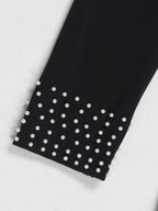 Pearl Long-Sleeved Slim-Fit Elastic Two-Piece Suit