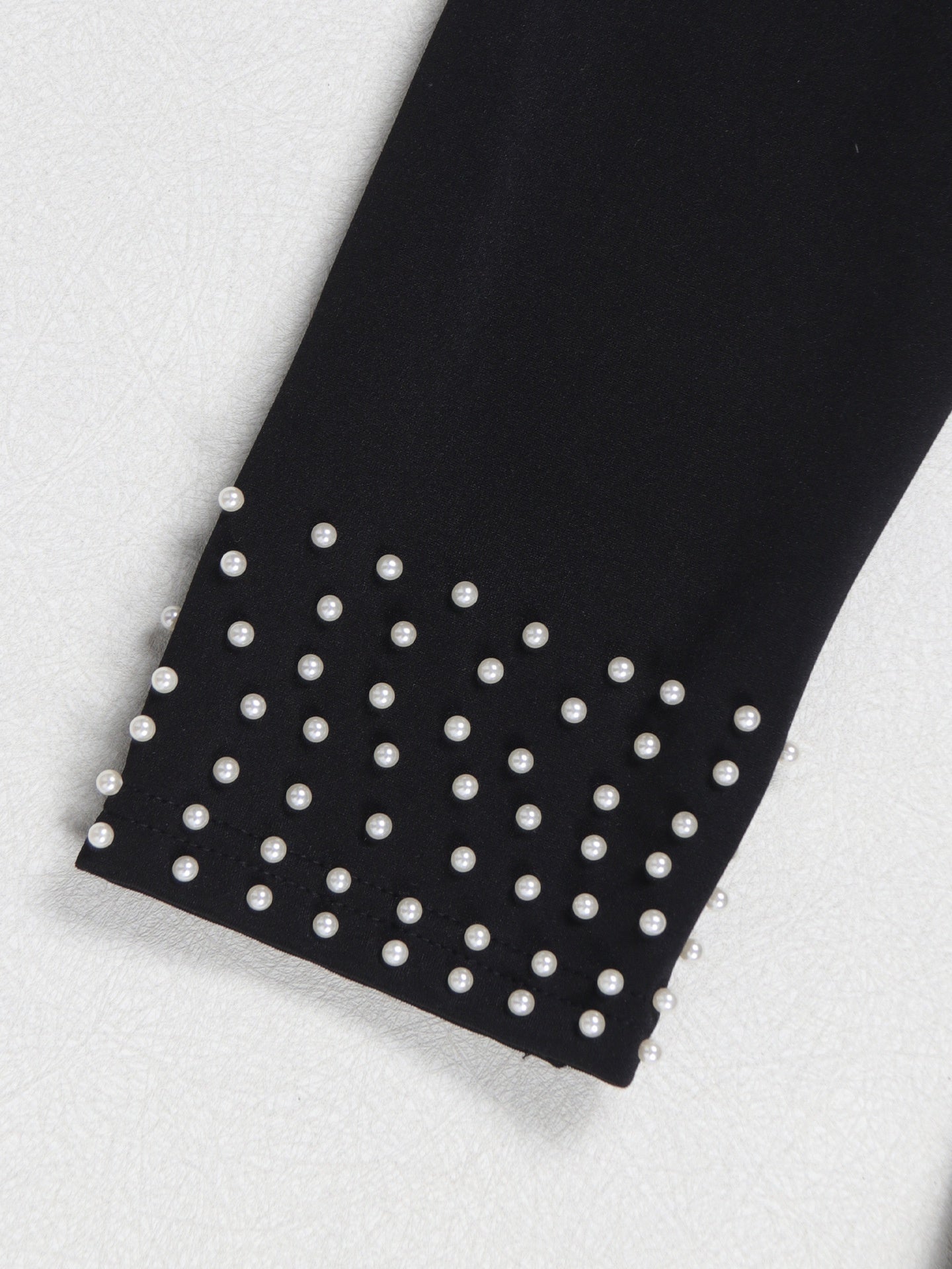 Pearl Long-Sleeved Slim-Fit Elastic Two-Piece Suit