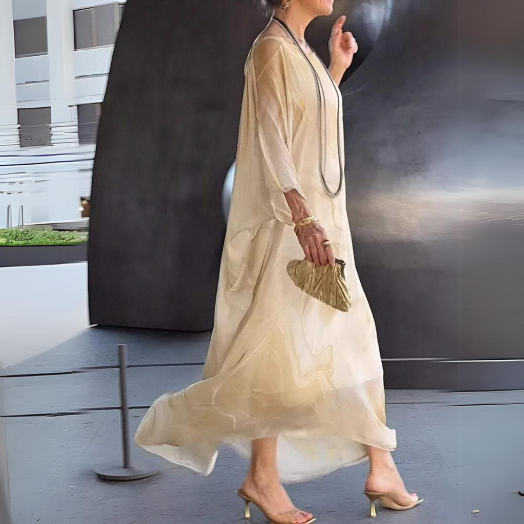 Marcia Exclusive Silk Chiffon Dress Evening Wear Edit