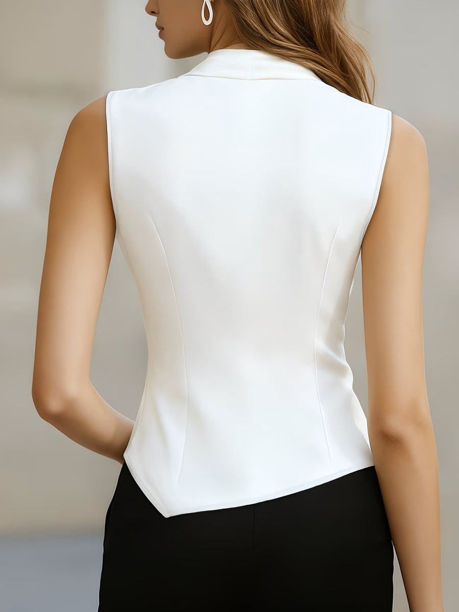 Kink Temperament Commuting Pleated Jacket Tank Tops