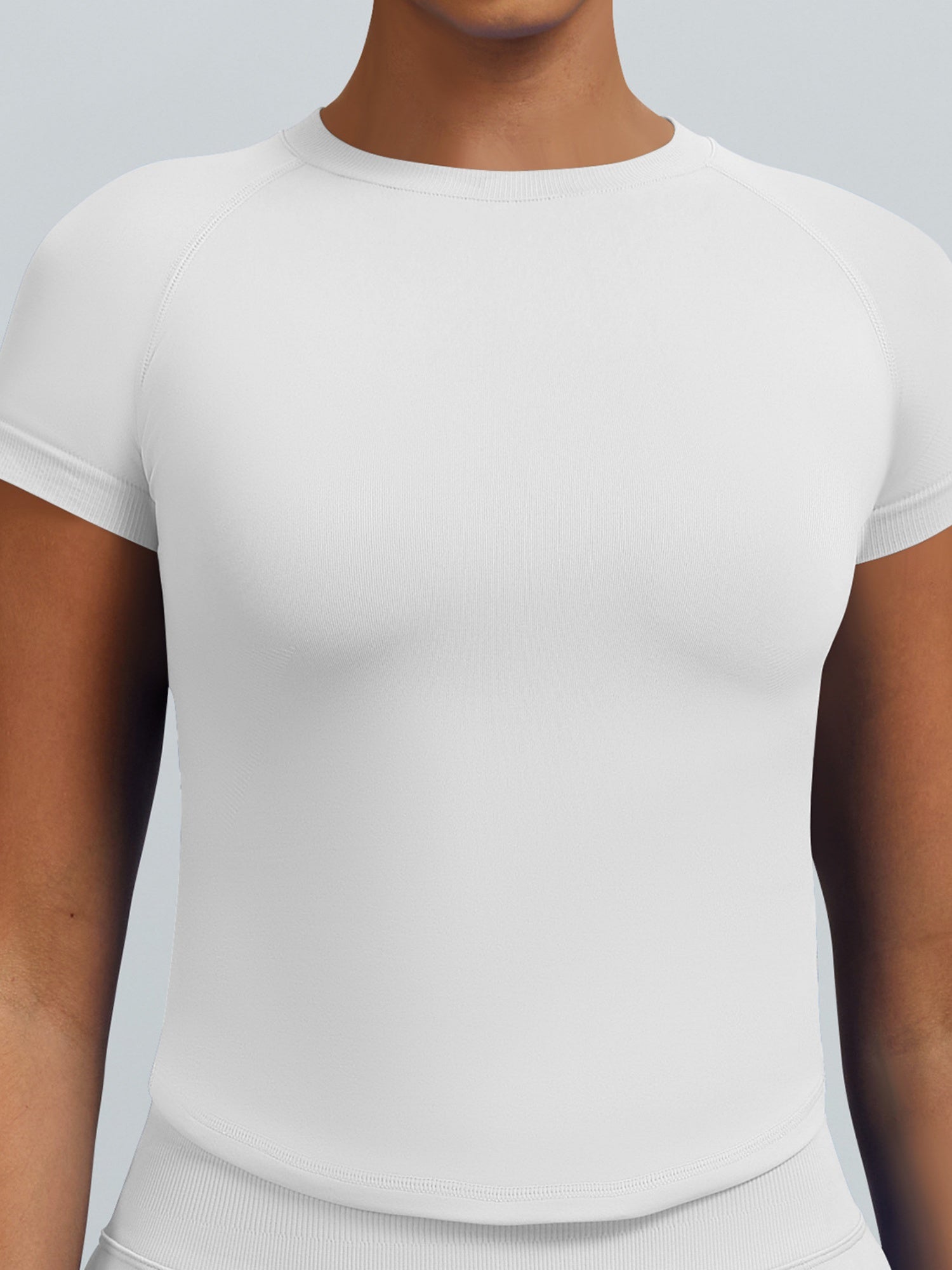 Seamless Quick-drying Moisture-wicking Exercise And Fitness Yoga Short-sleeved T-shirt