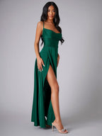 Slimming, Figure-hugging Backless Halter-neck Long Dress