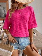Sunflower Jacquard Short-sleeved T-shirt