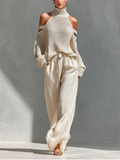| Beige Wide-Leg Set