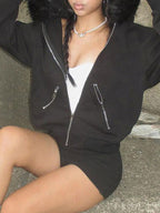 Loose Casual Hottie Stitching Jacket