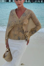 Bohemian Style Ibiza Embroidered Wide-sleeved Shirt