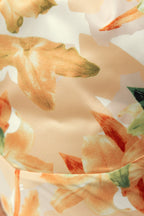 Floral Print Satin Halter Neck Sleeveless Column Maxi Dress