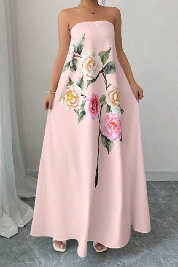 Florence Romantic Floral Tube Dress