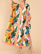 Hawaii scenery Printed  Kaftan