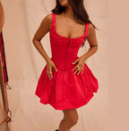 Amara Backless A-Line Mini Dress