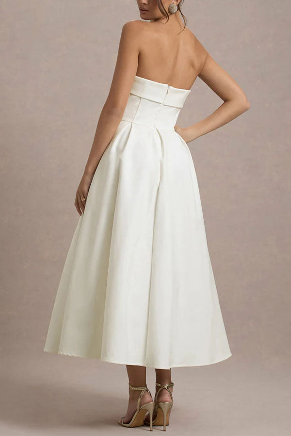 Celine Strapless Midi Dress