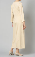 Side Pleated Knit Dress