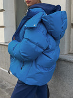Multicolor Hooded Puffer Jacket