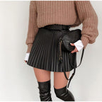 Amy Fashion - Chic High Waisted Sexy A-line Mini Fashion Skirt