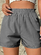 Casual Striped Print Shorts