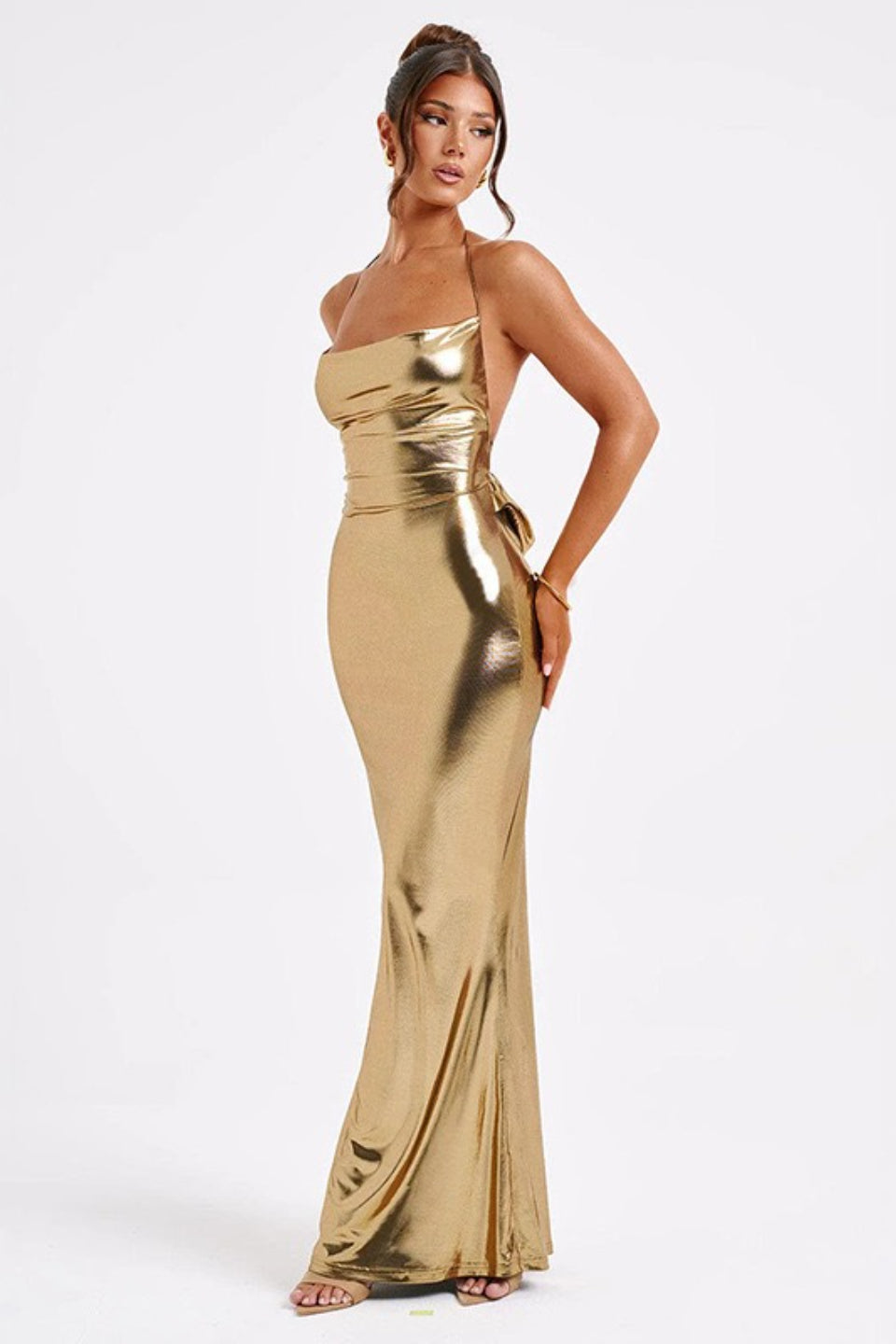 Sequin Bodycon Gown Maxi Dress