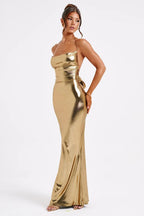Sequin Bodycon Gown Maxi Dress