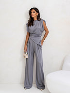 Solid color irregular suit