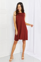 Zenana Swing into Spring Full SIze Sleeveless Dress