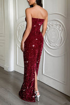 Strapless Bow Maxi Dress