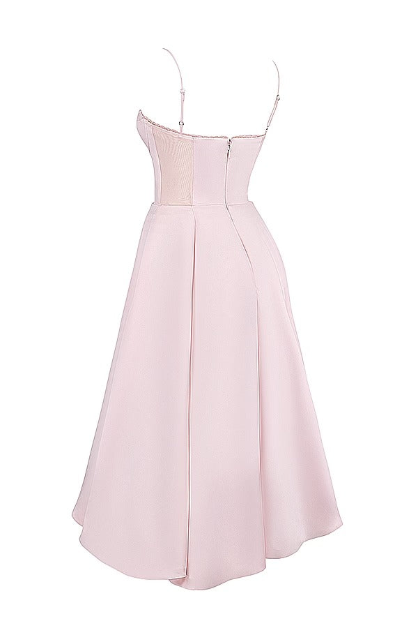 Lorraine Premium Strapless V Neck Sleeveless Tutu Maxi Dress Designer Edit