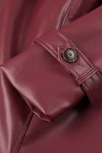Loose Leather Trench Coat