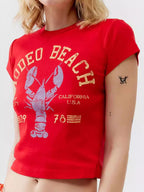 Crab Print Short Sleeve Tee
