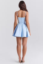 cinderella blue tulle mini dress