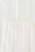 Spaghetti Strap Tie Shoulder Corset Bodice Pleated Skater Mini Dress