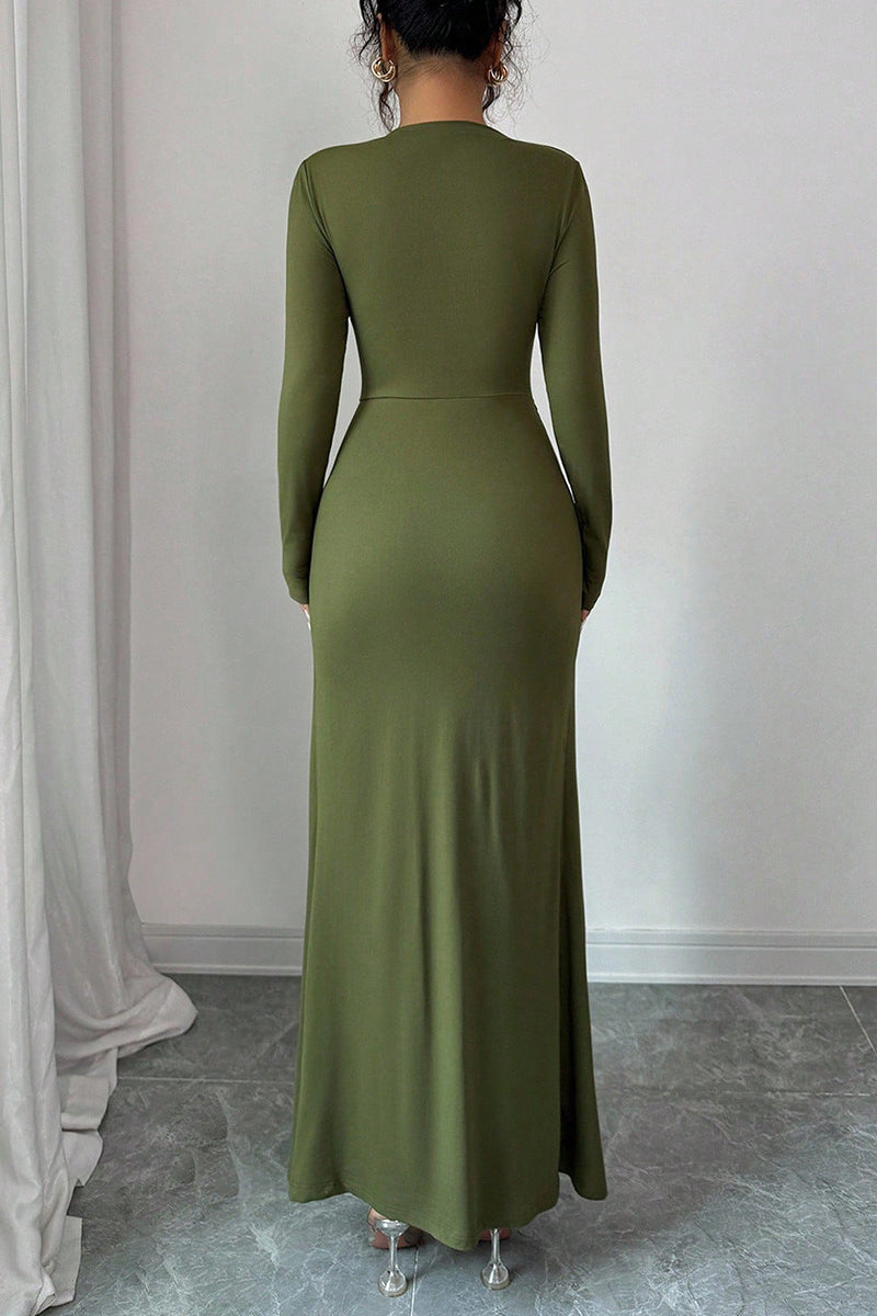 Green Stretch Knit Sleeveless Bodycon Dress