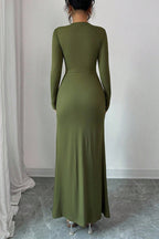 Green Stretch Knit Sleeveless Bodycon Dress