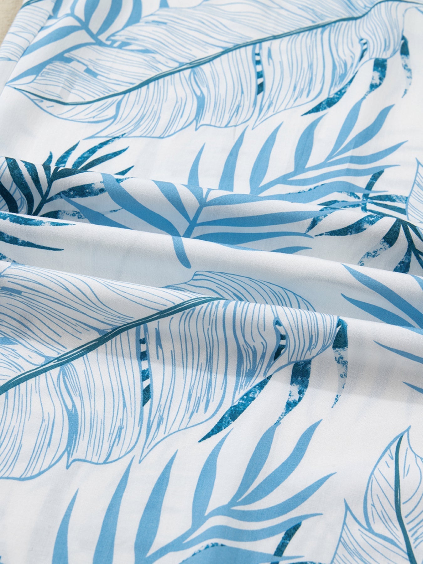 Tropical Wide Leg Pants | Shirred Waist Women__ Style