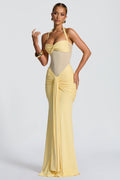 Tie Strap Mesh Maxi Dress