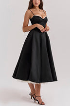 | Strapless V-neck Sleeveless Maxi Dress