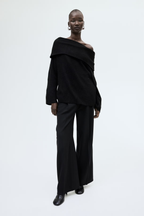 Joliana - Off-Shoulder Layered Knitted Top