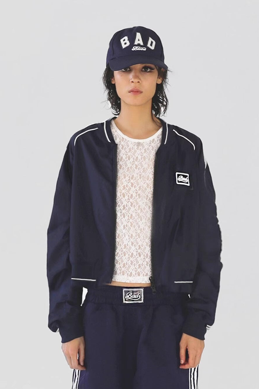 Embroidered Retro Bomber Jacket