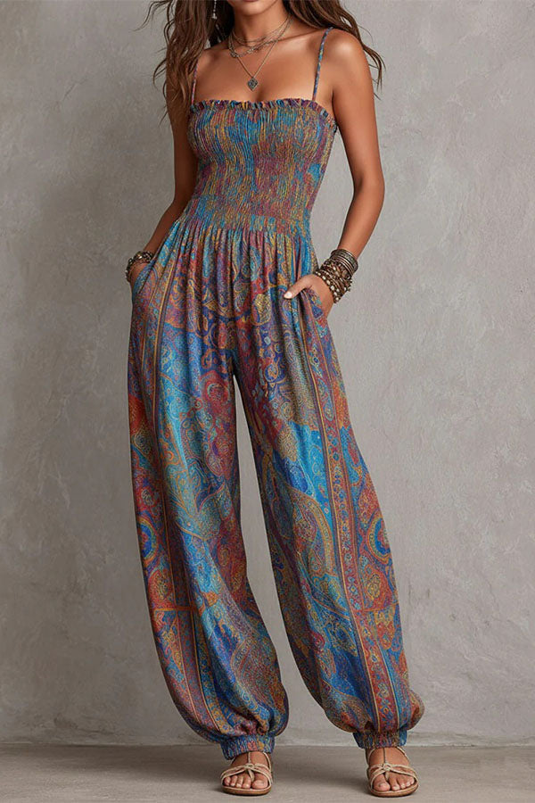 Maya Boho Chic Patchwork Jumpsuit