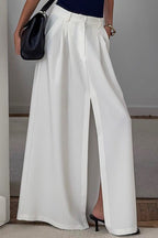 High-Waist Split A-Line Skirt