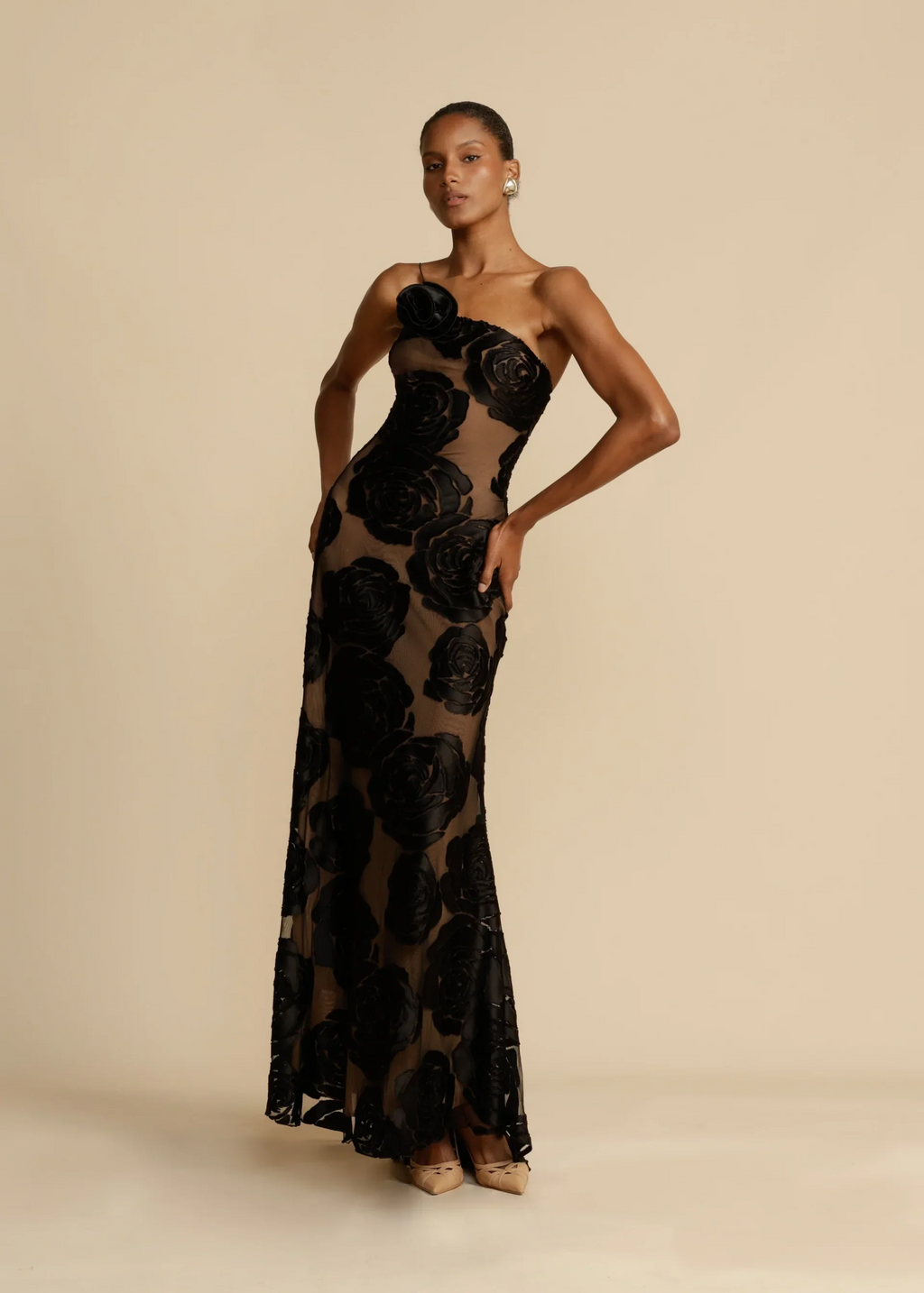 Vanesa Timeless Long Silk Evening Dress with Backless Design Everyday Luxe Edit