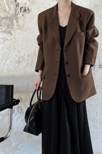 Vintage Casual Long Sleeve Blazer