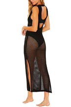 Backless Side Slit Bikini Cover Up Dress