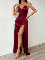 Camisoles Satin Slit Maxi Dresses