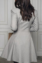 Sleek Button Blazer-overlay Mini Dress